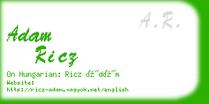adam ricz business card